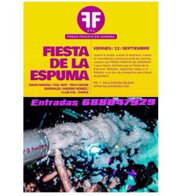 Entradas para los viernes a la noche y sabados a la tarde. 688647929 atiendo whatsapp