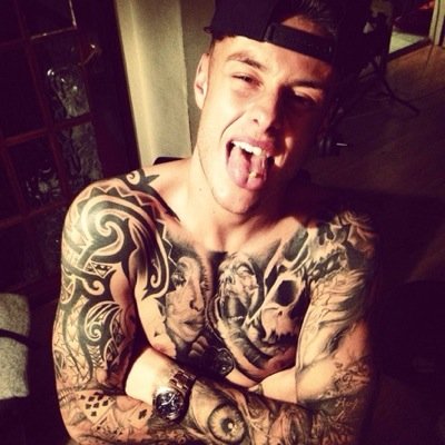 Admiration for heavily inked blokes..