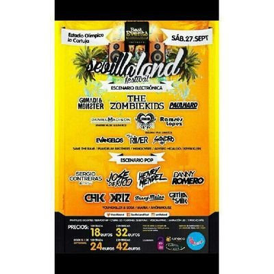 Relaciones Públicas de Sevillaland en Bormujos. 
¡ Para más información no olvidéis consultar conmigo !
27 septiembre, Estadio Olímpico de Sevilla
SEVILLA BAILA