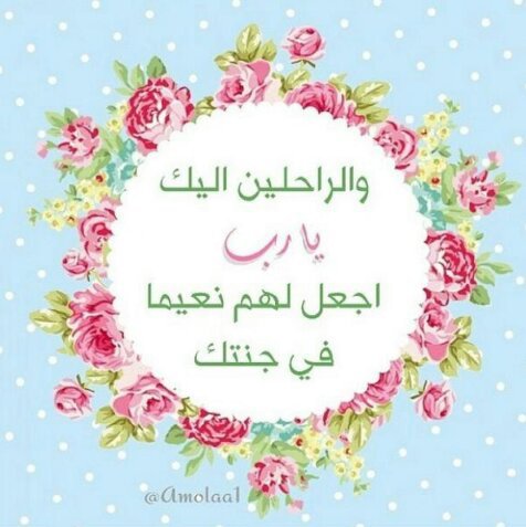ربي ارحم موتانا وموتى المسلمين واجمعنا بهم في الفردوس الآعلى من الجنه