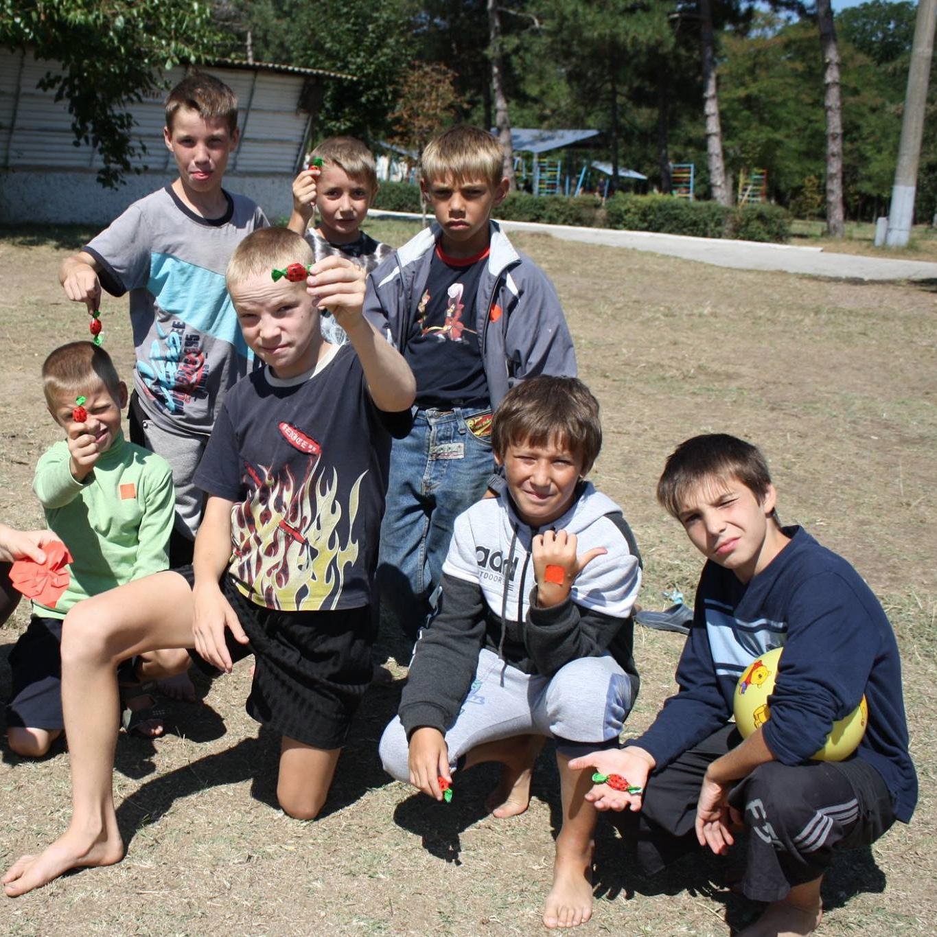 A group of volunteers who helps Ukrainian child war refugees lead a better life.