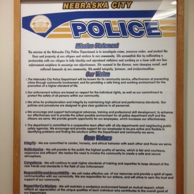 Official twitter page of the Nebraska City Police Department. This account is not monitored 24/7. For emergencies please call 911!