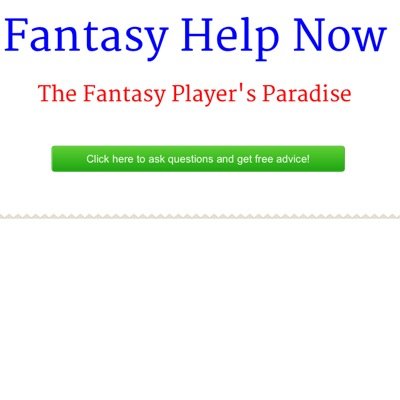 The Internet's best fantasy advice.
Ask questions and get advice on the website for FREE.