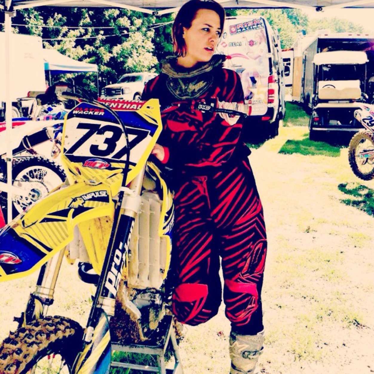 Princess, wildchild, call me crazy.  Rolling on dirt.