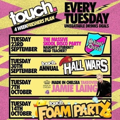 touchwycombe's profile picture. Bucks biggest student night at Yates every Tuesday! #TouchTuesdays #BucksUni Guestlist/Info/Jobs - 07415610683