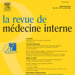 Une publication de la Société nationale française de médecine interne (SNFMI). La revue mensuelle de l'interniste et de tous les médecins spécialistes.