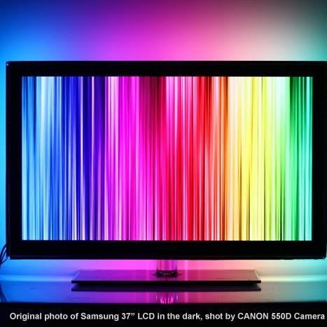 AmbiLED HD is the first high resolution ambient light conversion kits for computer monitors. It's easy to apply and open-source