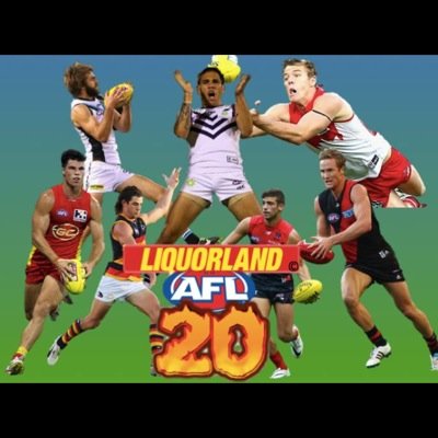 LiquorlandTop20's profile picture. The most comprehensive AFL player ranking system with a mixture of genuine superstars, cult figures and funny names. Any suggestions please tweet us