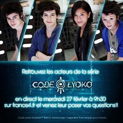The Official Club of Code lyoko Evolution. The best Actors Marin Laffite, Quentin Merabet,Melanie Tran,Gulliver  Bebernage, Diego Mestaza, Leonie Berthonnaud ;)