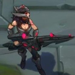 Caitlyn a Caçadora de Cabeças do Rifle boladão. Ostenta na lane, melhor ADC da padaria.