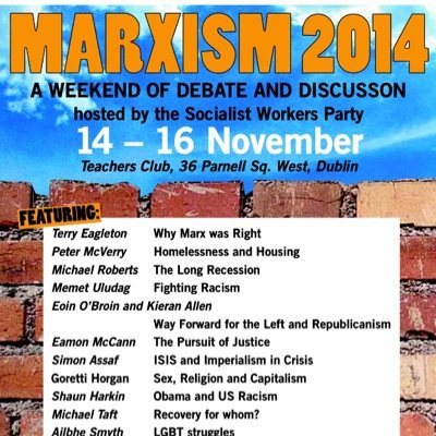 A festival of ideas and resistance | 
A weekend of debate and discussion. Organized by the Socialist Workers Party | http://t.co/FMXrF0JMsp