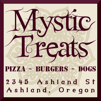 Mystic Treats is Southern Oregon's destination for unique pastries and artisan pizzas. Our menu caters to the progressive vegetarian & those who love pizza