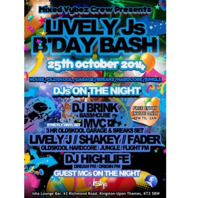 old skool garage,breakbeat,jungle and drum and bass dj!!!! part of mixed vybez crew with dj shakey and fader