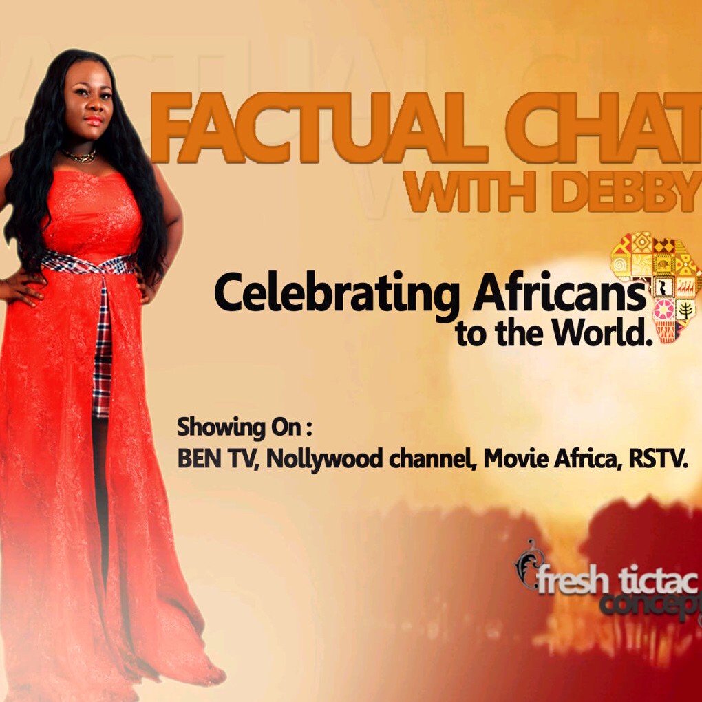 Debby has an entertaining TV talkshow that showcases extraordinary Africans positively affecting their world n motivate u with their success stories.