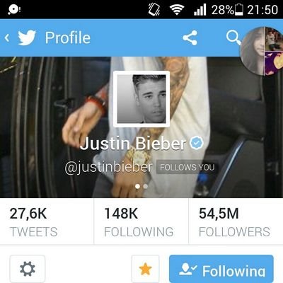 14/9 @justinbieber followed 27/9 @karmabieber followed 28/9 @jonboogiee followed
