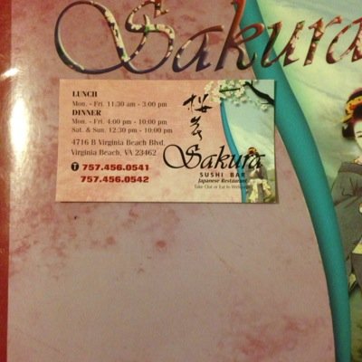 Tel: 757-456-0541 757-456-0542 LUNCH. Mon--Fri 11:30Am--3：00Pm DINNER.Mon--Fri 4:00Pm--10：00Pm Sat-Sun 12：30Pm-10:00Pm
