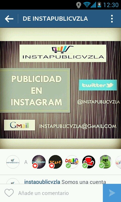 Publicidad. Compromiso, seriedad y responsabilidad. Correo: instapublicvzla@gmail.com Instagram: @instapublicvzla
