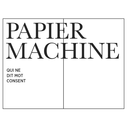 PapierMachine_'s profile picture. Papier Machine est une revue pluridisciplinaire dont le rédacteur en chef est un mot, élu tous les six mois. #QuiNeDitMotConsent