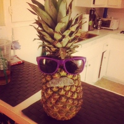 I'm a Pineapple. I wear sunglasses and grew a stache. I'm a sweet guy.