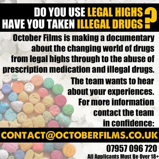 Old Twitter account used for casting a documentary about drugs.