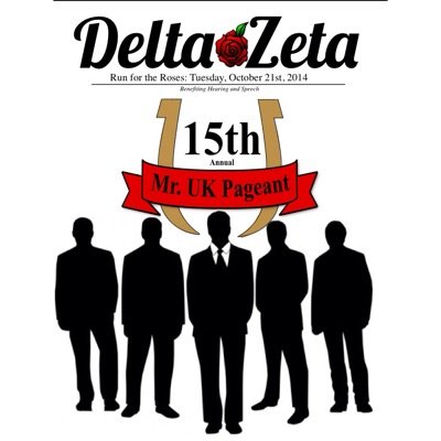 MrUKDeltaZeta's profile picture. Delta Zeta's 15th annual Mr. UK Pagent: Run for the Roses will be held on October 21st, at 6:30 at the Singletary Center. Do you have what it takes?