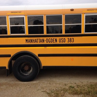 Manhattan-Ogden USD 383 Transportation Services.  The easiest thing we do is drive a 40 foot long vehicle in a town built for horse and buggy.