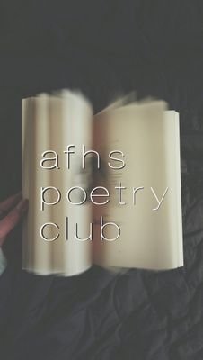 afhspoetryclub's profile picture. soulful meetings every thursday in room 105. come snap with us