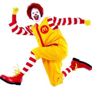 マクドナルドのPRキャラクターのドナルドマクドナルドだよー！マック好きな人フォローしてねー！しなきゃ殺すよー？