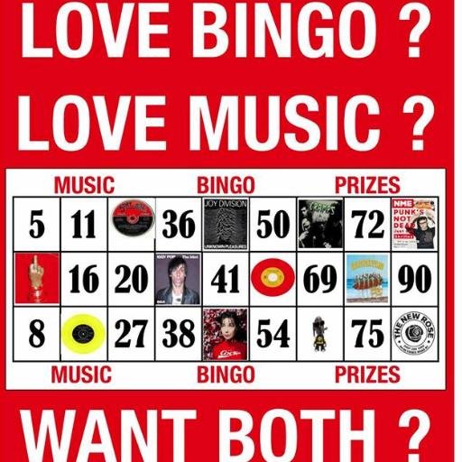 Dancing shoes on. Eyes down.
Get ready for Indie Bingo!

We play the tunes, you cross them off.
Full House wins you PRIZES!