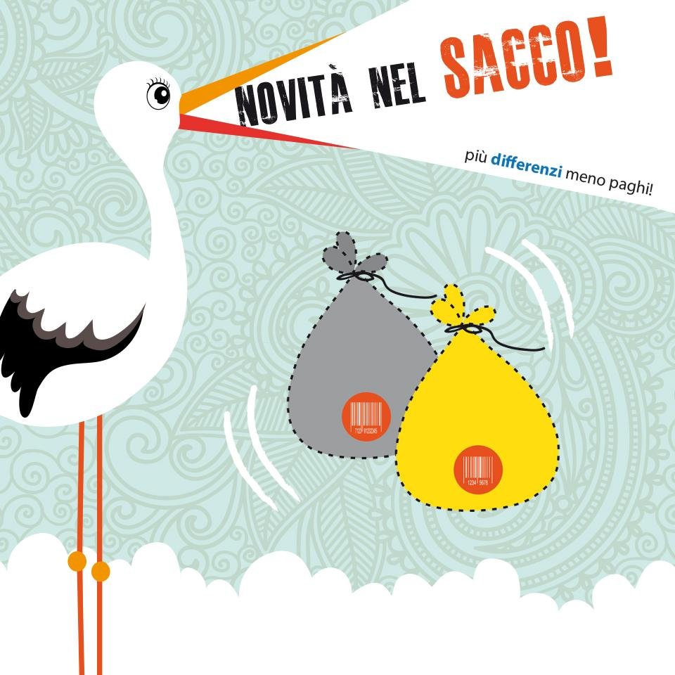 NovitaNelSacco's profile picture. Campagna di comunicazione del Comune di Racconigi incentrata sui cambiamenti sulla gestione dei rifiuti dal 01.11.2014
