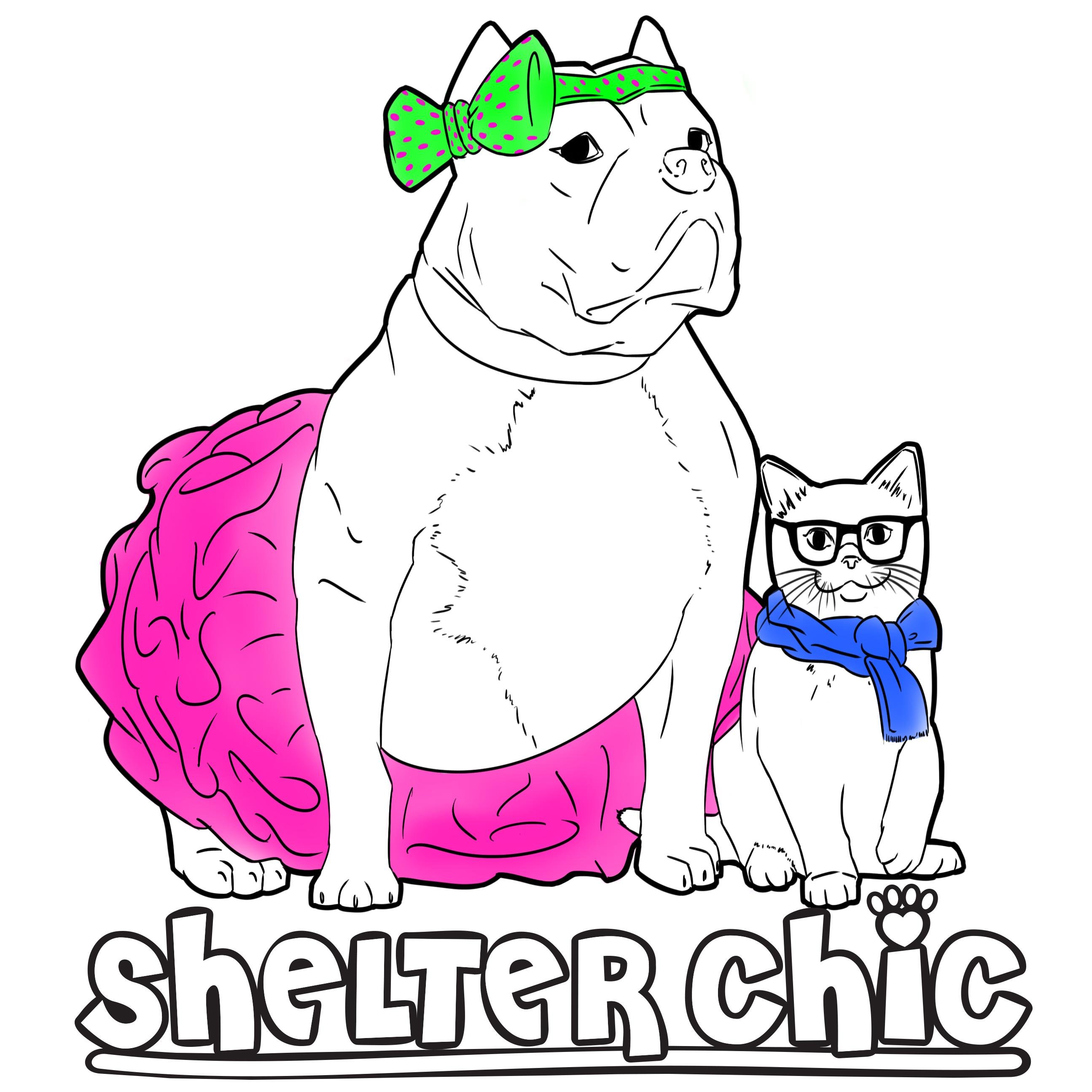 501c3 Nonprofit animal rescue! All income goes towards our rescue. Meow. Woof. Email: info@shelterchic.org