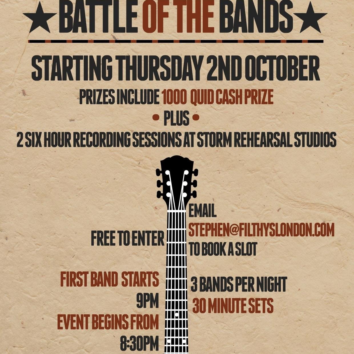 London's newest live music venue.                                                  For demos and bookings email us here  stephen@filthyslondon.com