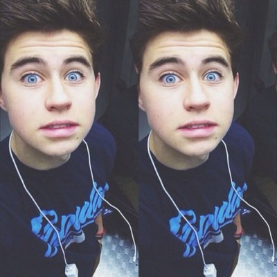 yeah that kid with the really pretty blue eyes