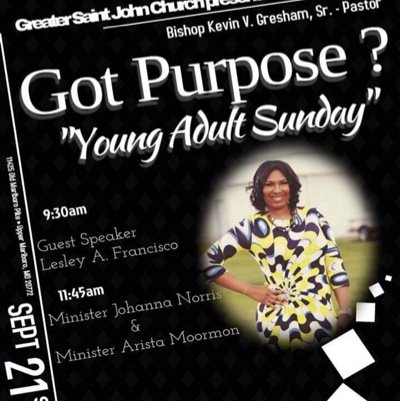 Greater Saint John Church @gsjc_3g Young Adult Ministry Ages 18-35