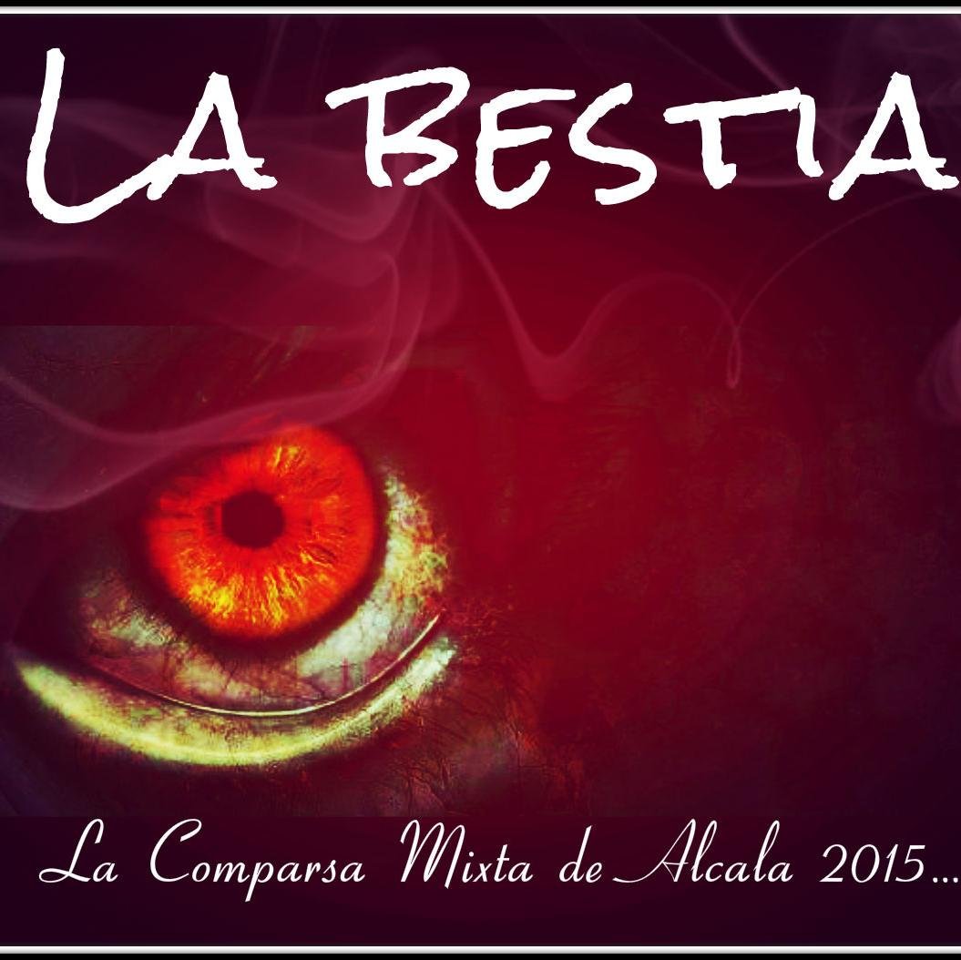 La Comparsa Mixta de Alcalá será en el COAC 2015 LA BESTIA, bajo la autoría de Manu Gonzalez y Alvaro Silvan/ Alicia Cabrera.