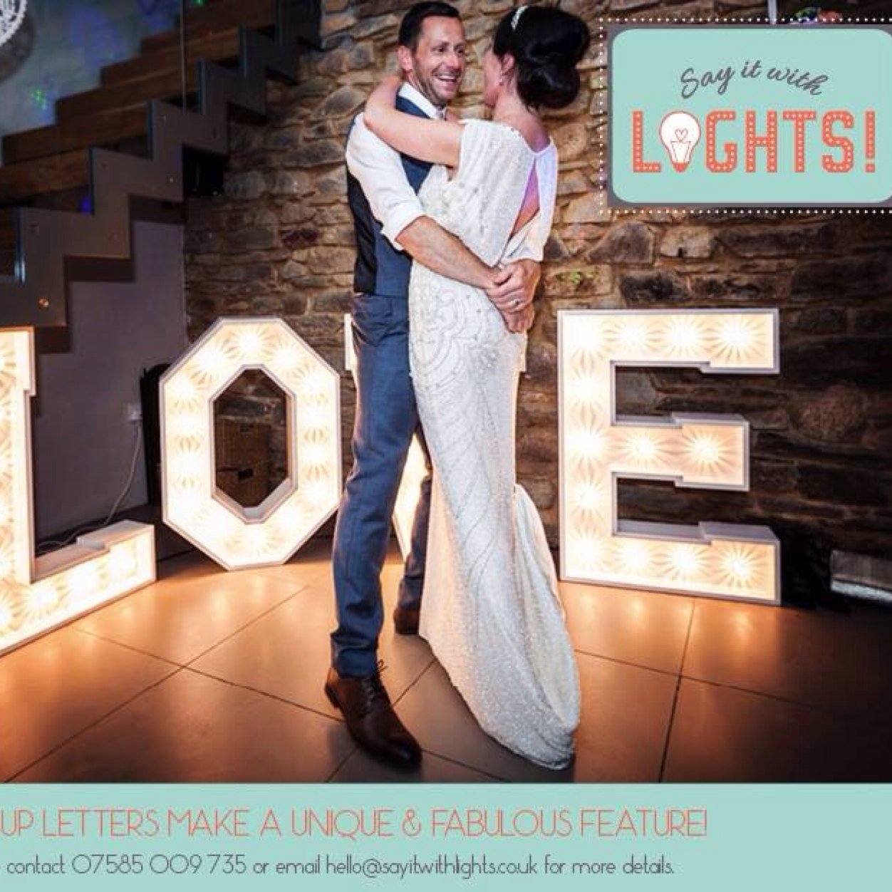 TiffanyTempest's profile picture. Based in cornwall, we organise bespoke unique wedding fayres that are a fun packed events! Hire of 3ft light up letters for functions / weddings / corporate