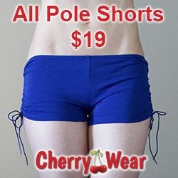 cherry_wear's profile picture. Pole dancing shorts for pole fitness experts. Sexy and inexpensive workout wear for exercising and for pole dancers in competitions. All pole shorts - $19.