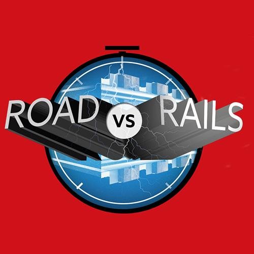 GoTeamTrain's profile picture. The Rails in #RoadVsRails, the epic showdown between a Porsche Hybrid and the @Amtrak Acela Express, from Boston to Washington, DC. Powered by @Graphicmachine