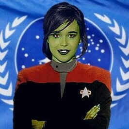 Ocampa species, Lieutenant aboard galaxy class ship USS Enterprise-D, the ship went back intime and forgot to bring one of there crew members with... me