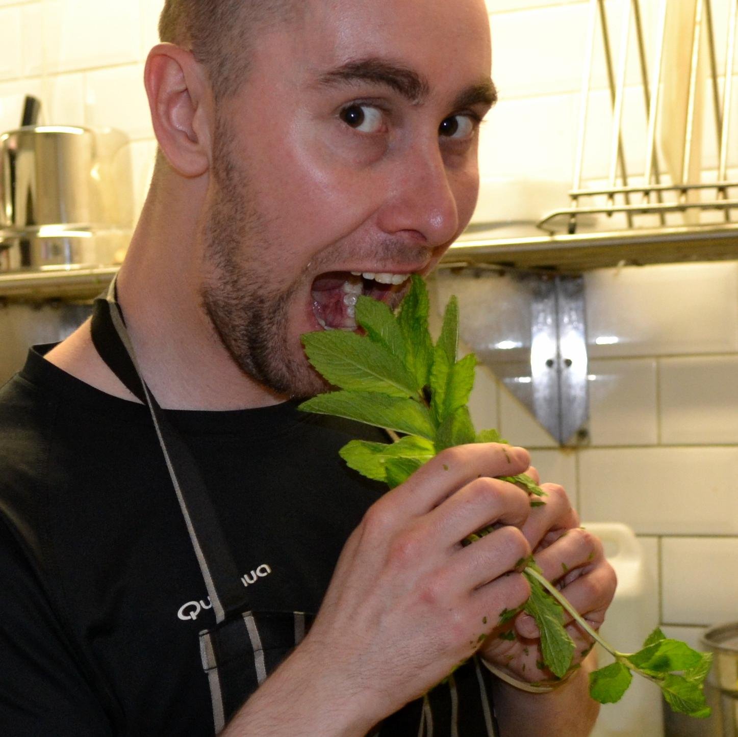 Freshly made salads and hot food for lunch in Spitalfields. Plus shenanigans and banter.