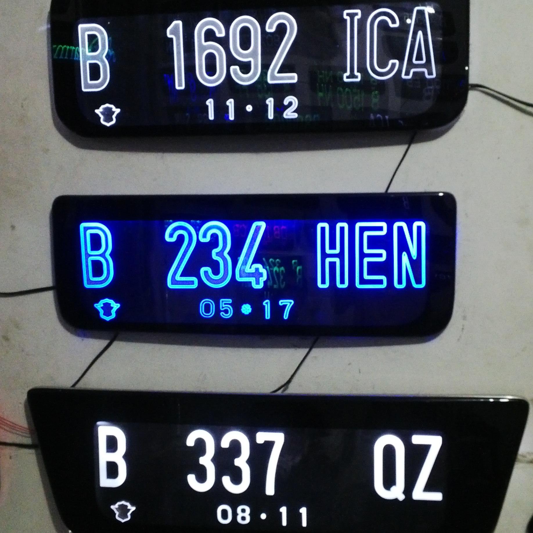 plat NO lampu LED TLP 08158069976