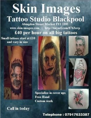 Skin images is a new tattoo studio based in Abingdon Street Market - Blackpool. I have been tattooing in and around Blackpool for at least the last 17 years.