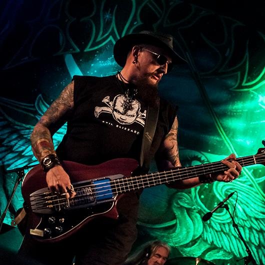 Bass monkey at Hawklords and Evil Blizzard