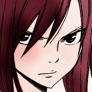 I'm Erza Scarlet (エルザ・スカーレット Eruza Sukāretto) also known as Titania (妖精女王 (ティターニア) Yōsei Joō, Teitānia) of Fairy Tail! To protect my commrades is my mission!