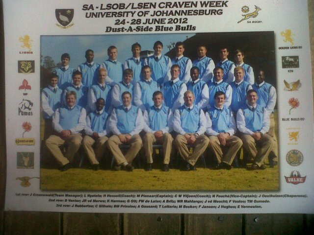 2013 cravenweek blue bull player. And am looking to go all the way in to rugby