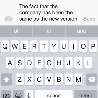 Hi, im iOS8 and I'm here to tell you exactly what I think of everything through my fancy new predictive text feature. [PARODY ACCOUNT]