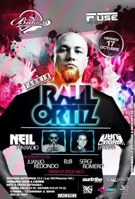 El viernes17 de octubre bailamos en @salabahia !! CARTELAZO @djRaulOrtiz @neilsole y @JanVieira11 EDM & TECHNO-HOUSE