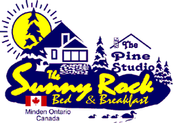 Haliburton Highland's Sunny Rock B&B knows hospitality & service.Fallsviews,firepl suites,relax in style.Twitter deals weekly.Operating 26 years. 705 286 4922