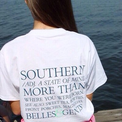 Born and raised to be a southern belle but in a place like this I like to raise a little hell.
