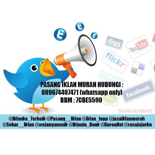 Beriklan_Yuk's profile picture. JASA IKLAN MURAH
[iklan hub BBM:7CBE5590 089674407471/whatsapp only]